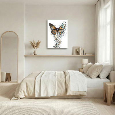 Ensemble de 1 tableau sur toile papillon