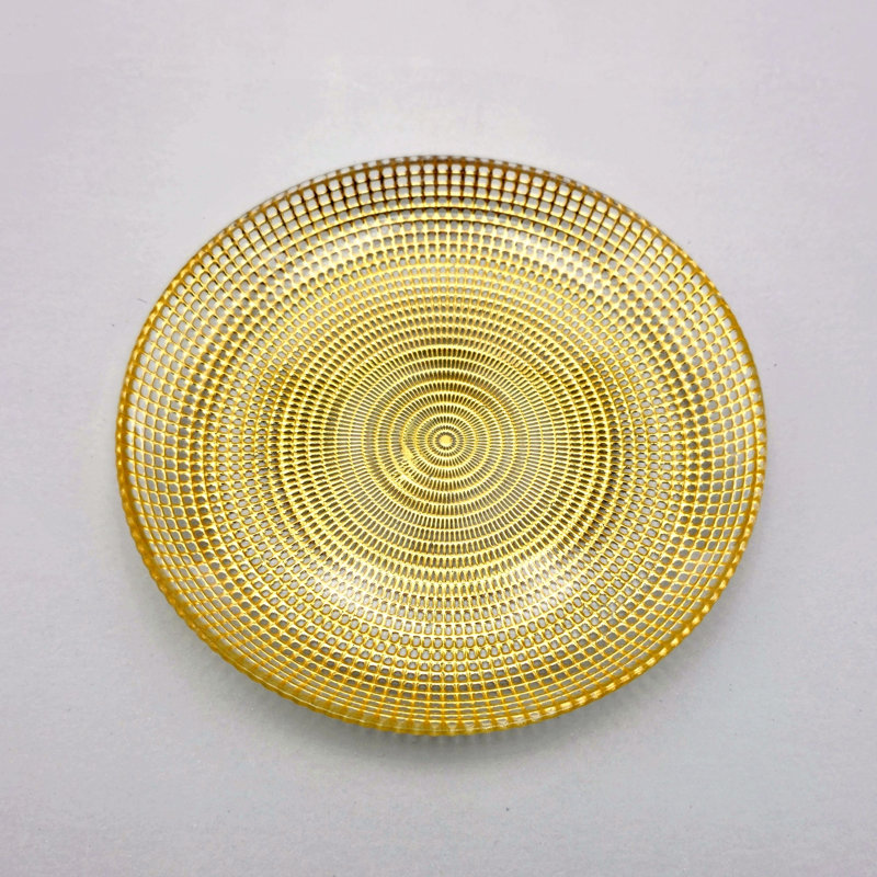 Assiette à salade en verre doré Pyle, Or