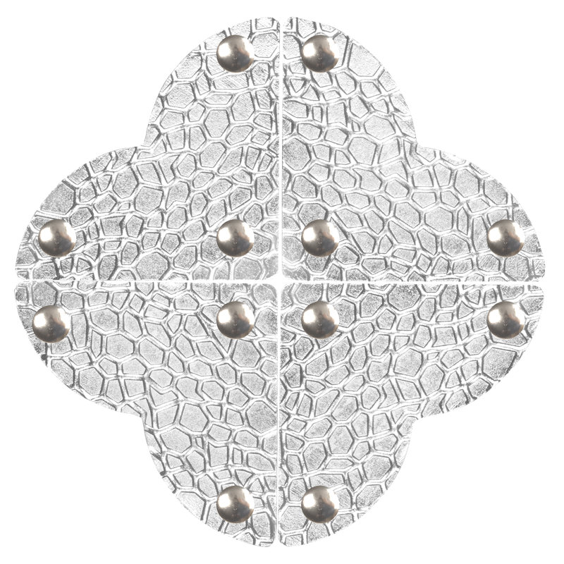 Paquet de 3 coins quadrilobe Dritz Home, Argent