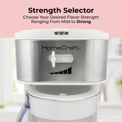 HomeCraft 3-Quart White Stainless Steel Café' Ice Iced Coffee and Tea ...