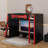 Twin Size Wood Loft Bed With Desk,And RGB Light-284266080