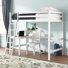 Lit mezzanine double avec bureau intégré Harold