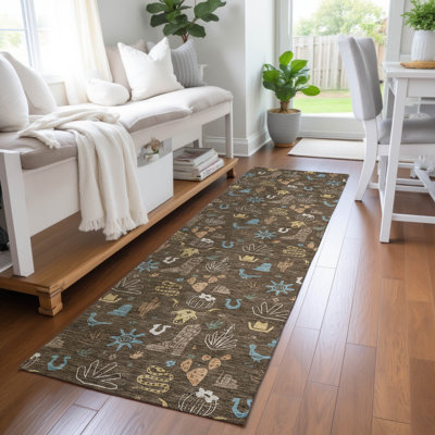 Tapis fantaisie lavable à la machine intérieur / extérieur ACN2562
