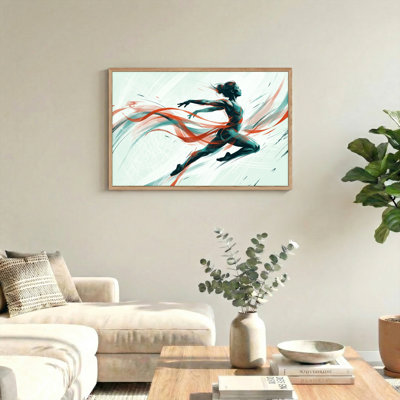 Ensemble d'une toile murale représentant une danseuse en mouvement
