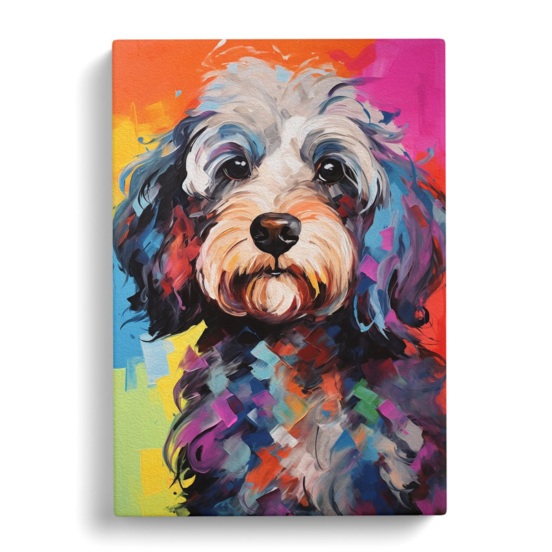 Cockapoo Gestural Art No.2 - Print, 76cm H x 50cm W x 3cm D