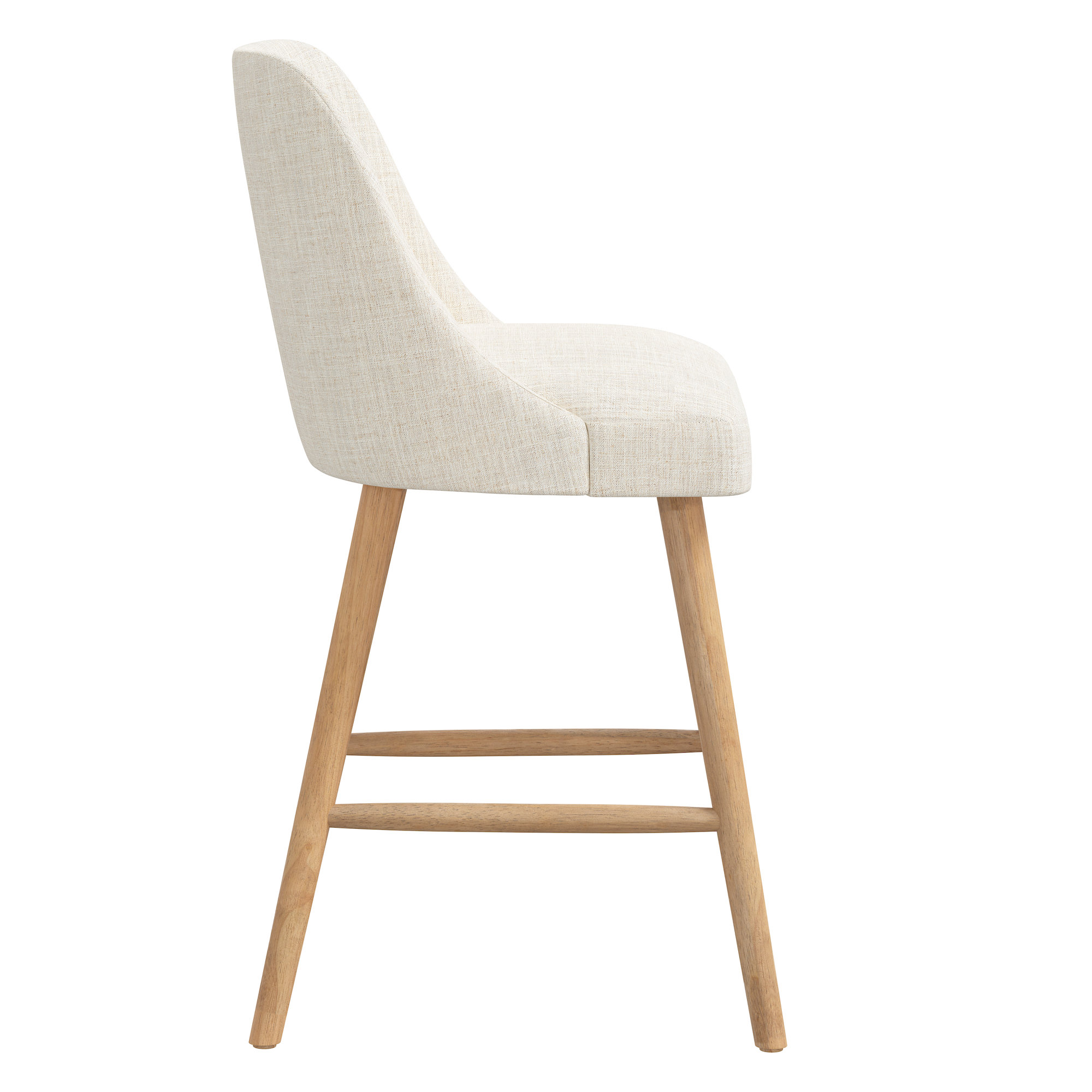 Gallie Stool, Off White, Counter Stool (27” Seat Height), Natural
