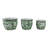 Ceramic Planters Floral Pattern Indoor Outdoor Decorative Garden Pots For Home And Garden Display Use Set Of 3 - 9", 8", 7" Green
