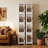 4 Tier Slim Folding Stackable Storage Cabinet, 108QT Plastic Storage Organizer with Adjustable Shelves, Wheels and Magnetic Doors (Set of 2)-1582672345-1582672344