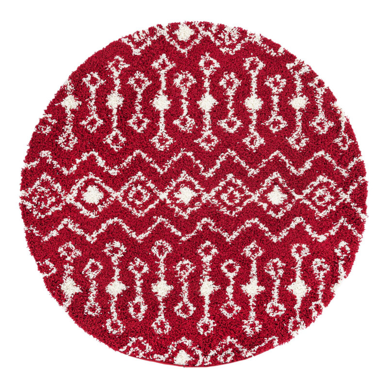 Griego Geometric Indoor Rug, Round 5'3"