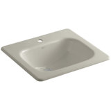 Tahoe Metal Rectangular Drop-In Bathroom Sink with Overflow