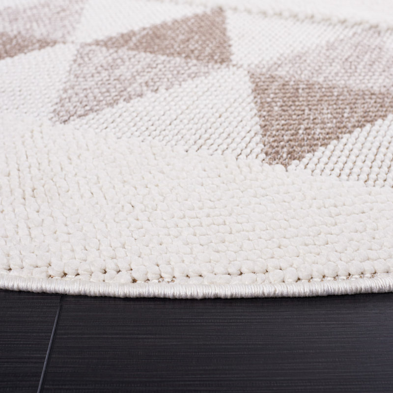 Lotus Performance Geometric Rug, Round 6'7"