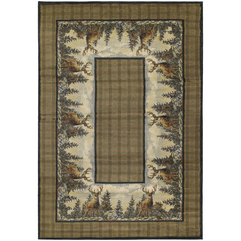 Tapis brun debout confier votre espace Springtown, Rectangle 1 pi 10 po x 3 pi