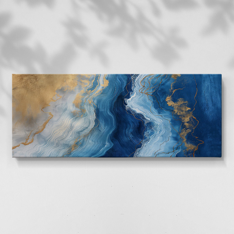 Abstract Series 4 #LI-Wide Gallery Wrapped Canvas, 12" H x 30" W