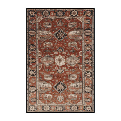 Machine Washable Persian Brown Area Rug