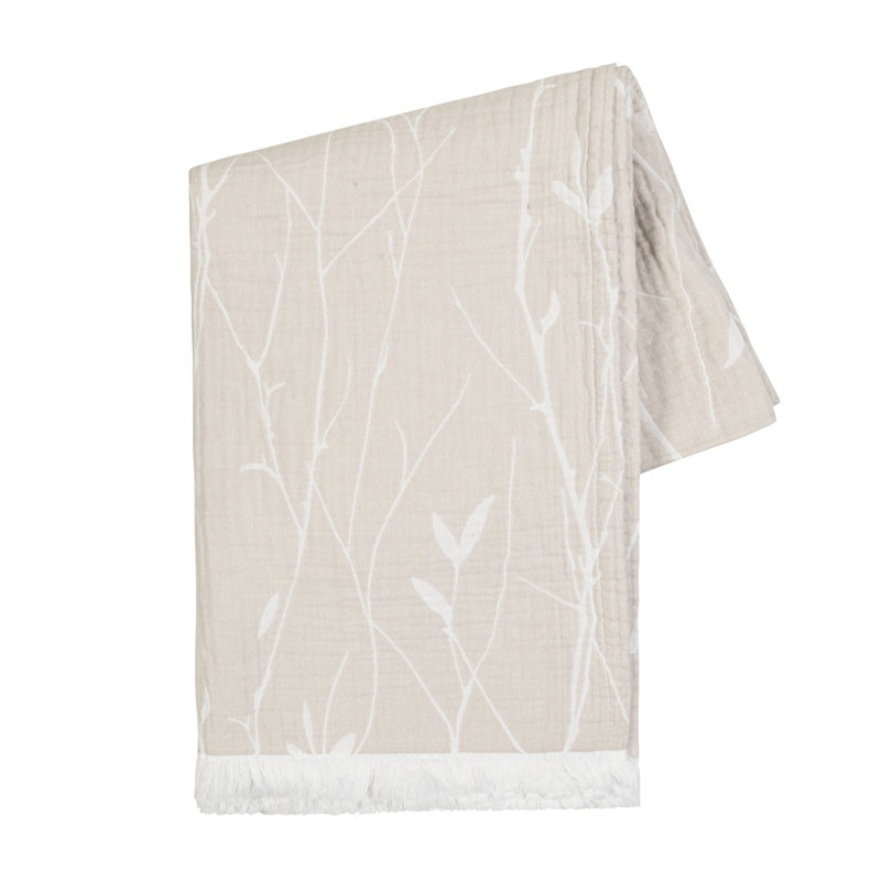 Willow Throw, Beige Floral