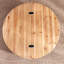 Table basse ronde en bois avec rangement caché