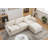 Majuma Chenille Fabric Upholstered 3-Seater Sofa with Ottoman-407985010