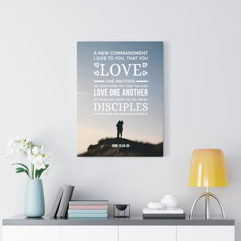 Love One Another - Wrapped Canvas Print, 61cm H x 46cm W