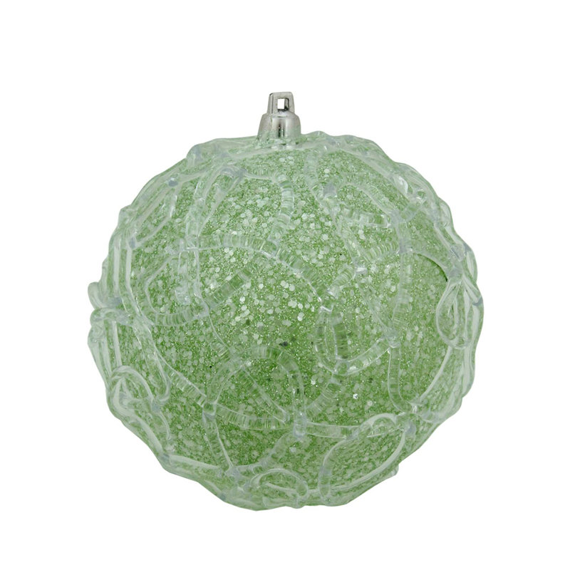 Ornement boule de Noël scintillante incassable, Vert