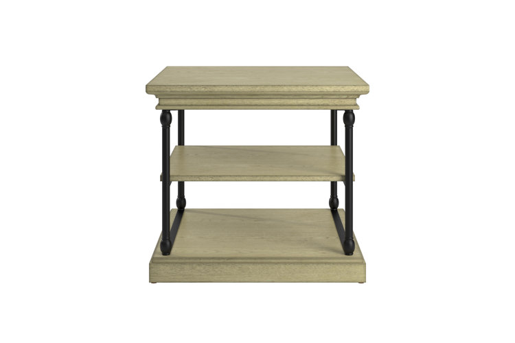 Kyler Floor Shelf End Table with Storage