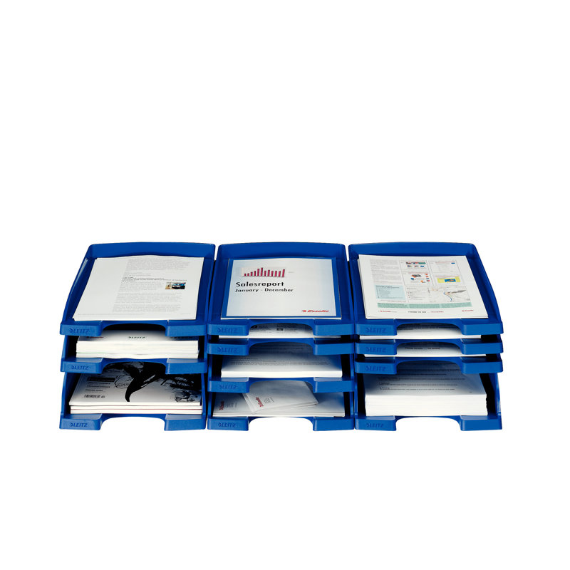 Plastic Paper Organiser, Blue