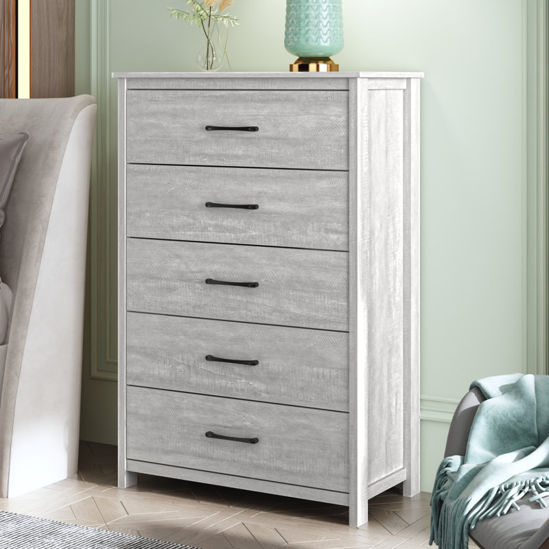 Allysyn 5 Drawer Dresser, Dusty Gray Oak
