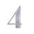 6'' H Reflective Stainless Steel House Number-38939489