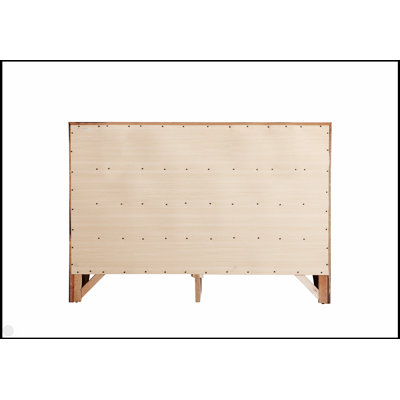 Commode Marilla G1550-D, élégante et durable avec tiroirs biseautés en résine moulée et placages en bois véritable pour les chambres à coucher modernes