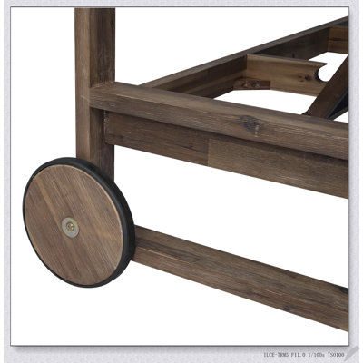 1 lit de bronzage d'extérieur en bois de style campagnard pour une détente ultime et une durabilité par tous les temps
