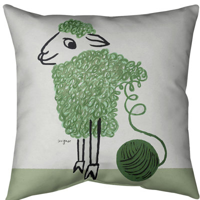 Housse de coussin euro affiche en laine