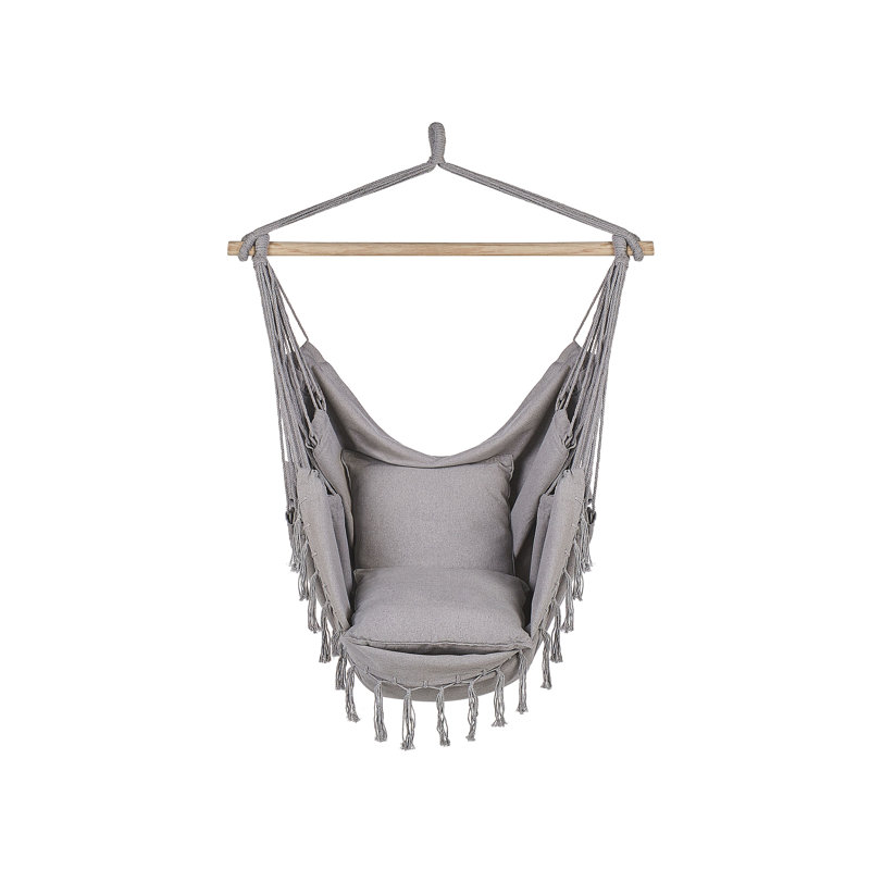 Balibo Cotton Hanging Chair, Light Grey