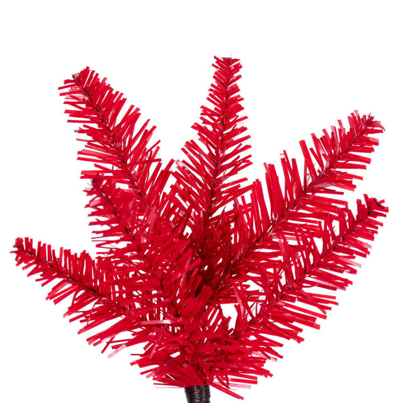Arbre de Noël artificiel rouge 7,5 pi x 32 po The Holiday Aisle®, 6.5'