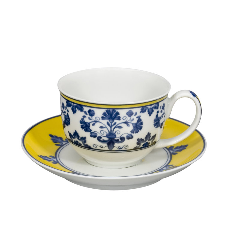 Castelo Branco Porcelain Espresso Cup and Saucer