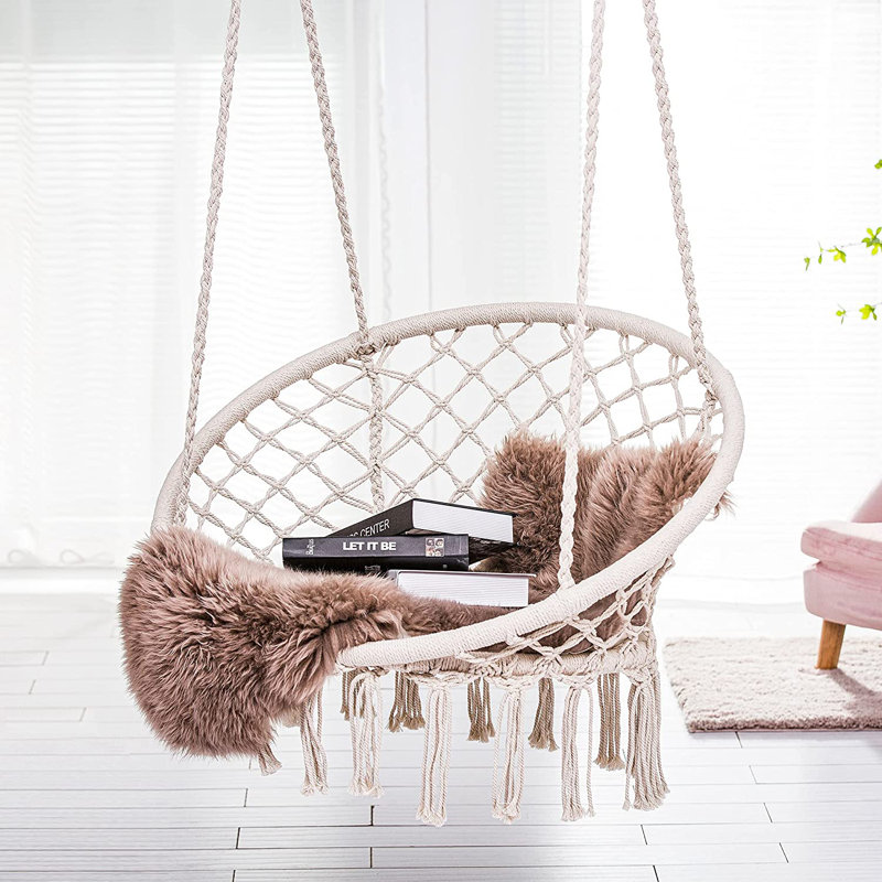 Chaise hamac suspendue Ezekiah, Blanc