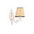 Elegant Wall Lamp with Metal Body, Natural & White Finish | Dimensions: 9.8 x 5.9 x 10.6 Inches | E27 Socket, Max 40W (Bulb Not Included) | IP20 Rated | Perfect for Living Room, Bedroom, & Hallway Decor-1928024534