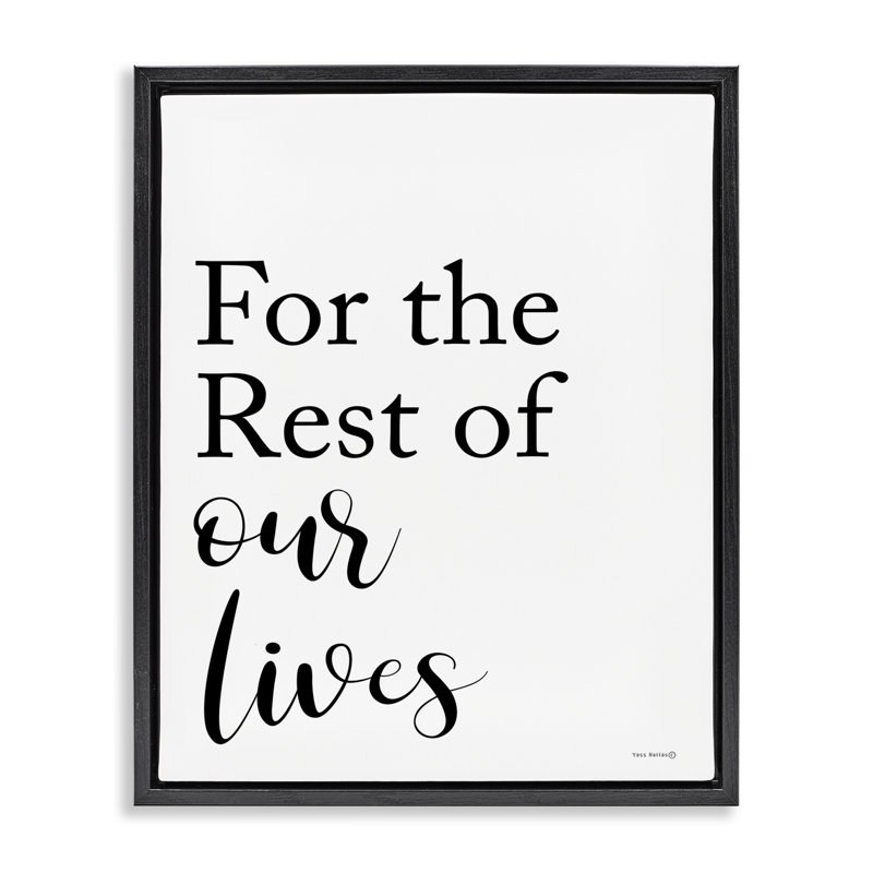 «Rest Of Our Lives Floater», art mural sur toile par Tammy Apple, Cadre flottant noir de jais, H 31 po x l 25 po