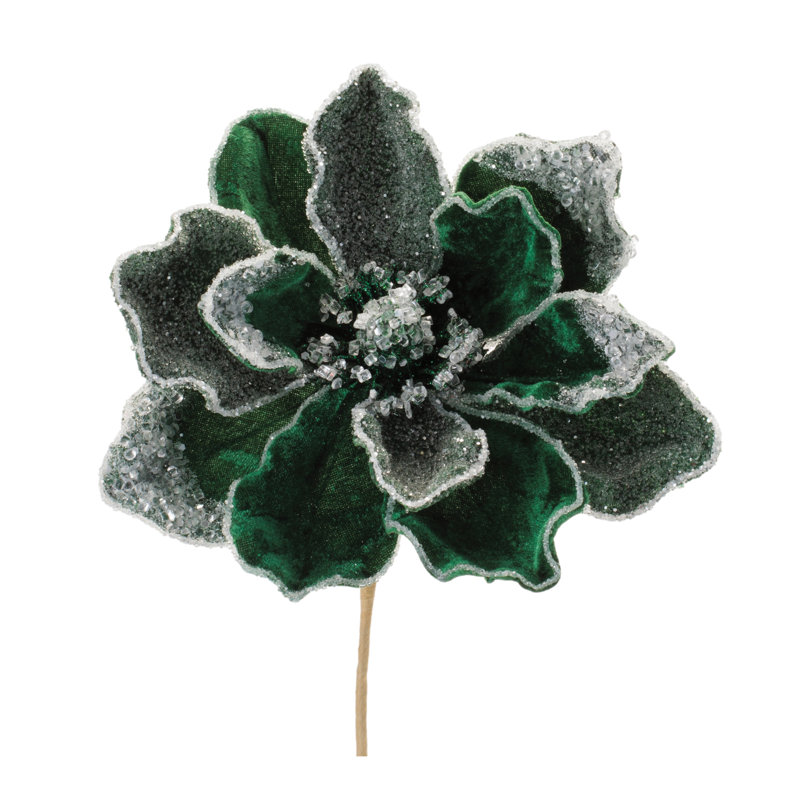 Tige de fleur de magnolia perlée (ensemble de 4)
