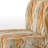 Driftwood Dreams Tropical Pattern - Upholstered Coastal Slipper Chair, Yellow Accent Chair-1081492239