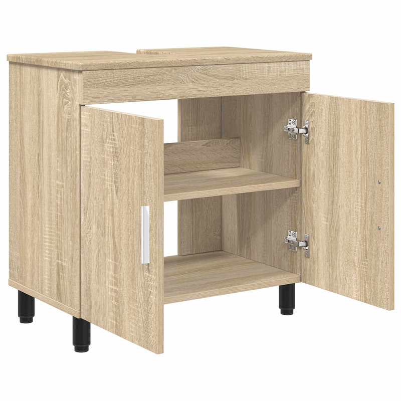 60cm Bathroom Vanity Base Only, Sonoma Oak