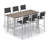 Travira 7-Piece Bar Table and Sling Bar Chair Rectangular Dining Set - 72"x30"-651933883-598312770