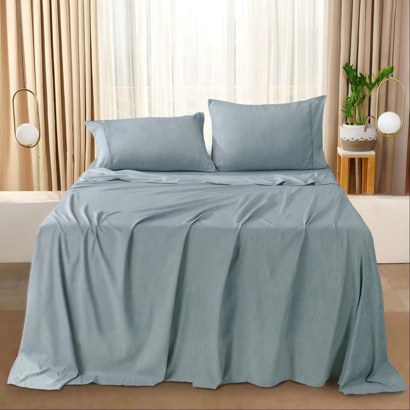 Light Gray Queen Size Sheet Set (4 Pieces), Made Of Soft And Breathable Microfiber, Includes Fitted Sheet, 2 Pillowcases.