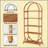 Versatile Display Rack,5-Tier Bookshelf,Compact Arched Bookcase
