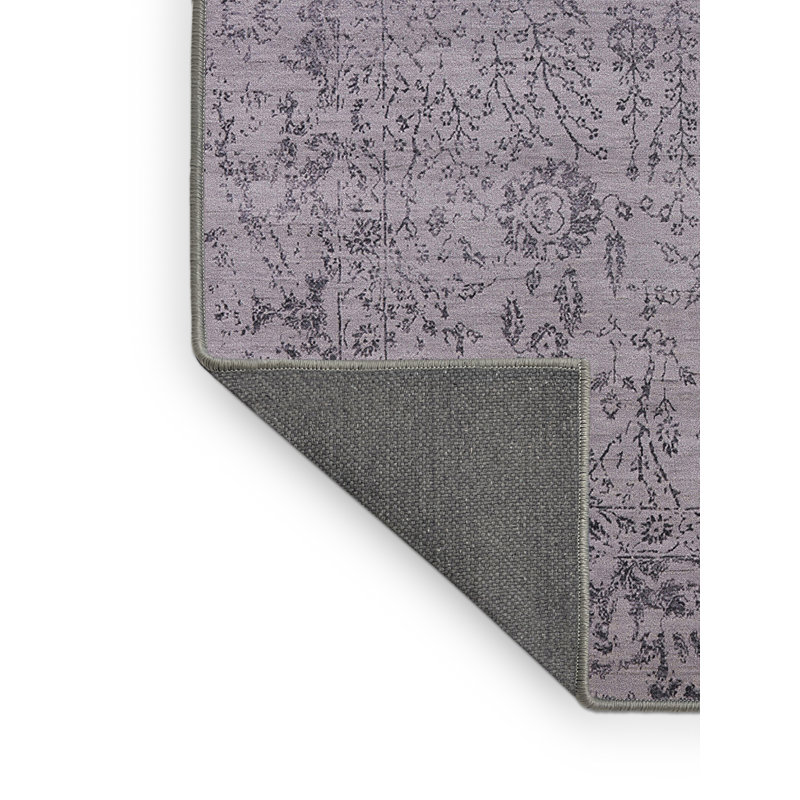 Tapis floral gris Huler, Rectangle 5 pi x 7 pi