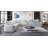 Upholstered Power Motion Modular 9-Piece 4-Recliner L-Sectional, with Wireless Charging & USB ports & Storage-94239208