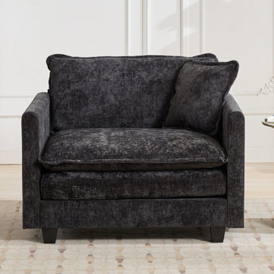 Schmucker 42'' W Oversized Accent Chair, Deep Seat Chenille Cloud Sofa Chair