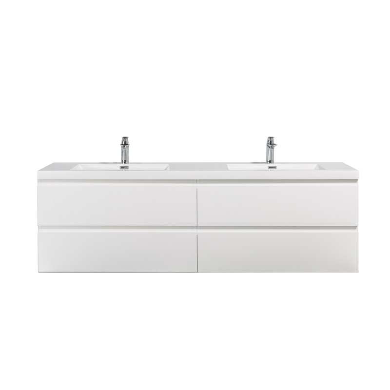 Ensemble de meuble-lavabo double mural 71 po Andella