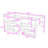 Twin Low Loft Bed With Shelves, Ladder & Chalkboard Guardrails-730650824
