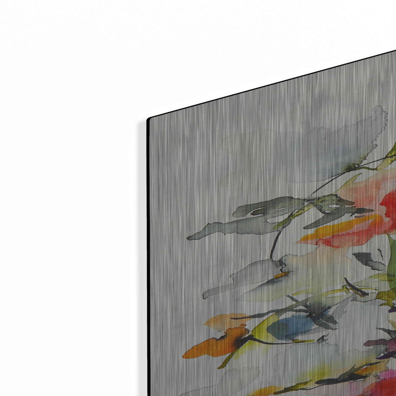 Red Barrel Studio® «Gardenia 11» par Karin Johannesson, art mural en métal, H 36 po x l 24 po