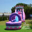 Grand toboggan gonflable de 18 pi avec piscine Splash JumpOrange Princess