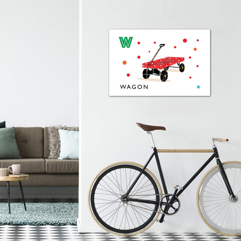 «W Is for Wagon» - impression, Pas de tapis, H 40 po x l 60 po x 1,5 po, Toile tendue